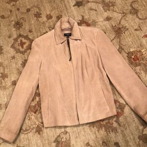 Fitted real suede jkt  size M